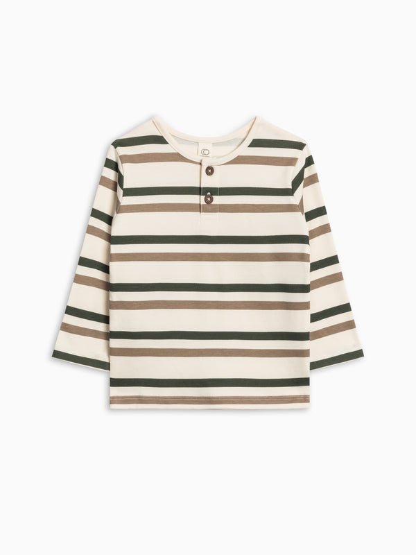 Reef Long Sleeve Henley Sale : Baby-Kids : Tops : Tees : Long Sleeves Colored Organics Reef Long Sleeve Henley for Baby | Colored Organics®