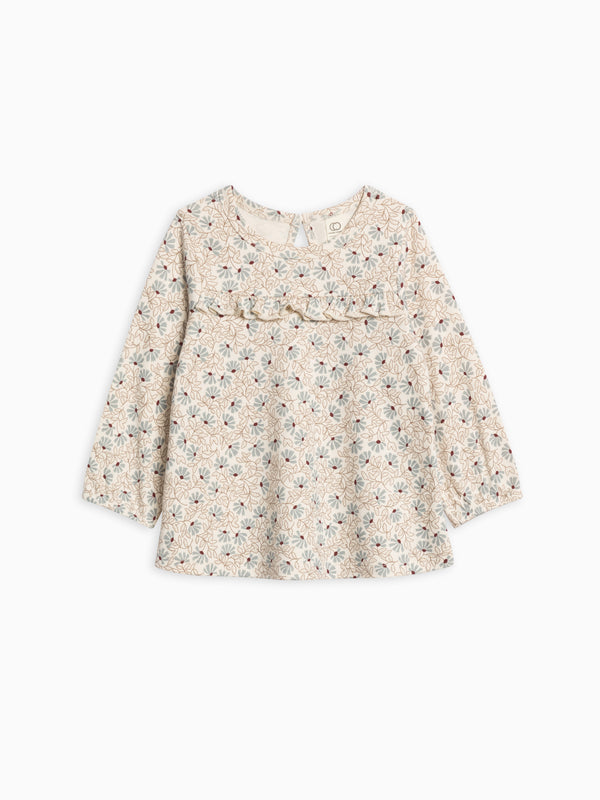 Sorren Ruffle Long Sleeve Top Sale : Baby-Kids : Tops : Shirts : Long Sleeves Colored Organics Sorren Ruffle Long Sleeve Top for Baby | Colored Organics®