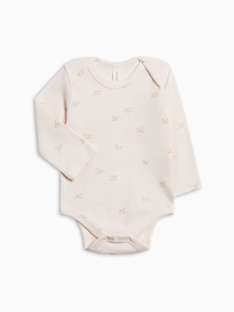 River Bodysuit - Field Dog Baby : One Pieces : Bodysuits : Long Sleeves KENDI by Colored Organics River Bodysuit for Babies | Colored Organics®