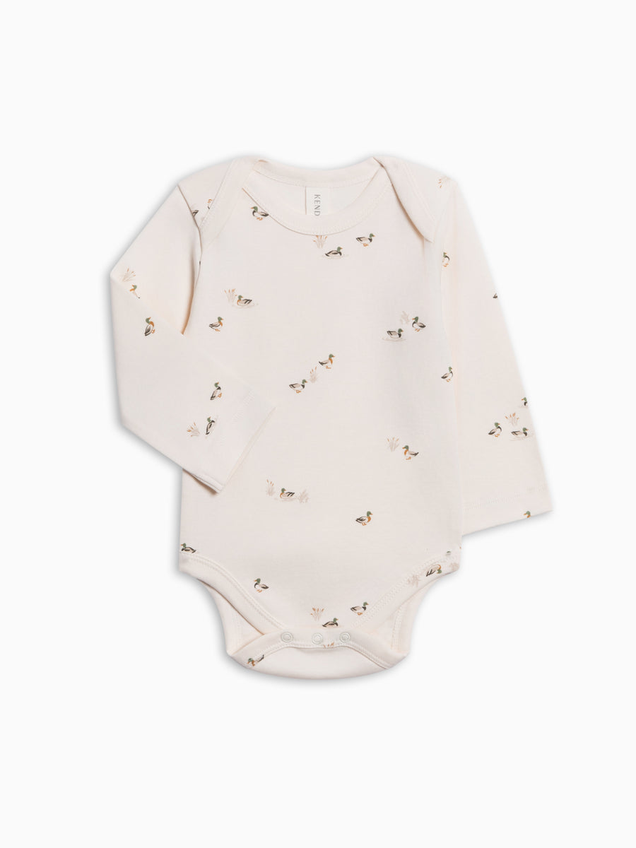River Bodysuit - Mallard Baby : One Pieces : Bodysuits : Long Sleeves KENDI by Colored Organics River Bodysuit for Babies | Colored Organics®