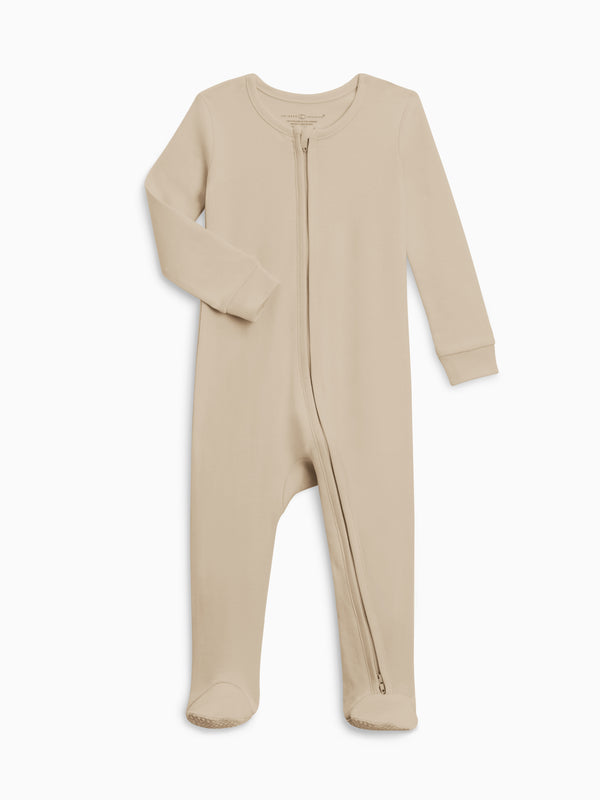 Classic Peyton Zipper Sleeper Baby : One Pieces : Sleepers : Long Sleeves KENDI by Colored Organics Organic Peyton Zipper Footed Sleeper | Colored Organics®