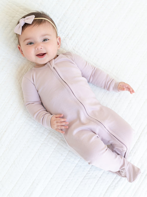 Classic Peyton Zipper Sleeper Baby : One Pieces : Sleepers : Long Sleeves KENDI by Colored Organics Organic Peyton Zipper Footed Sleeper | Colored Organics®