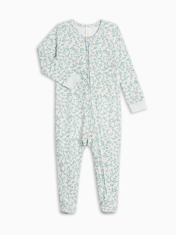 Peyton Zipper Sleeper - Arbor Floral / Powder + Shell Baby : One Pieces : Sleepers : Long Sleeves KENDI by Colored Organics Peyton Zipper Sleeper - Arbor Floral / | Colored Organics®