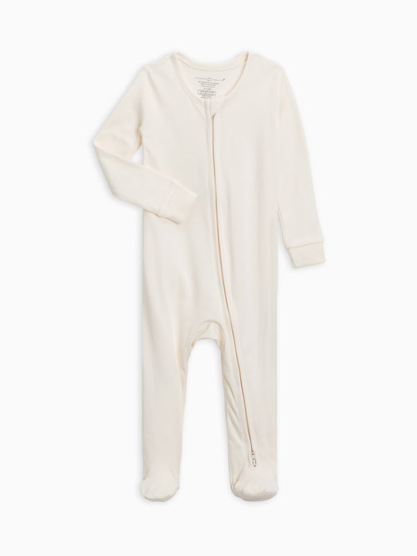 Classic Peyton Zipper Sleeper Baby : One Pieces : Sleepers : Long Sleeves KENDI by Colored Organics Organic Peyton Zipper Footed Sleeper | Colored Organics®
