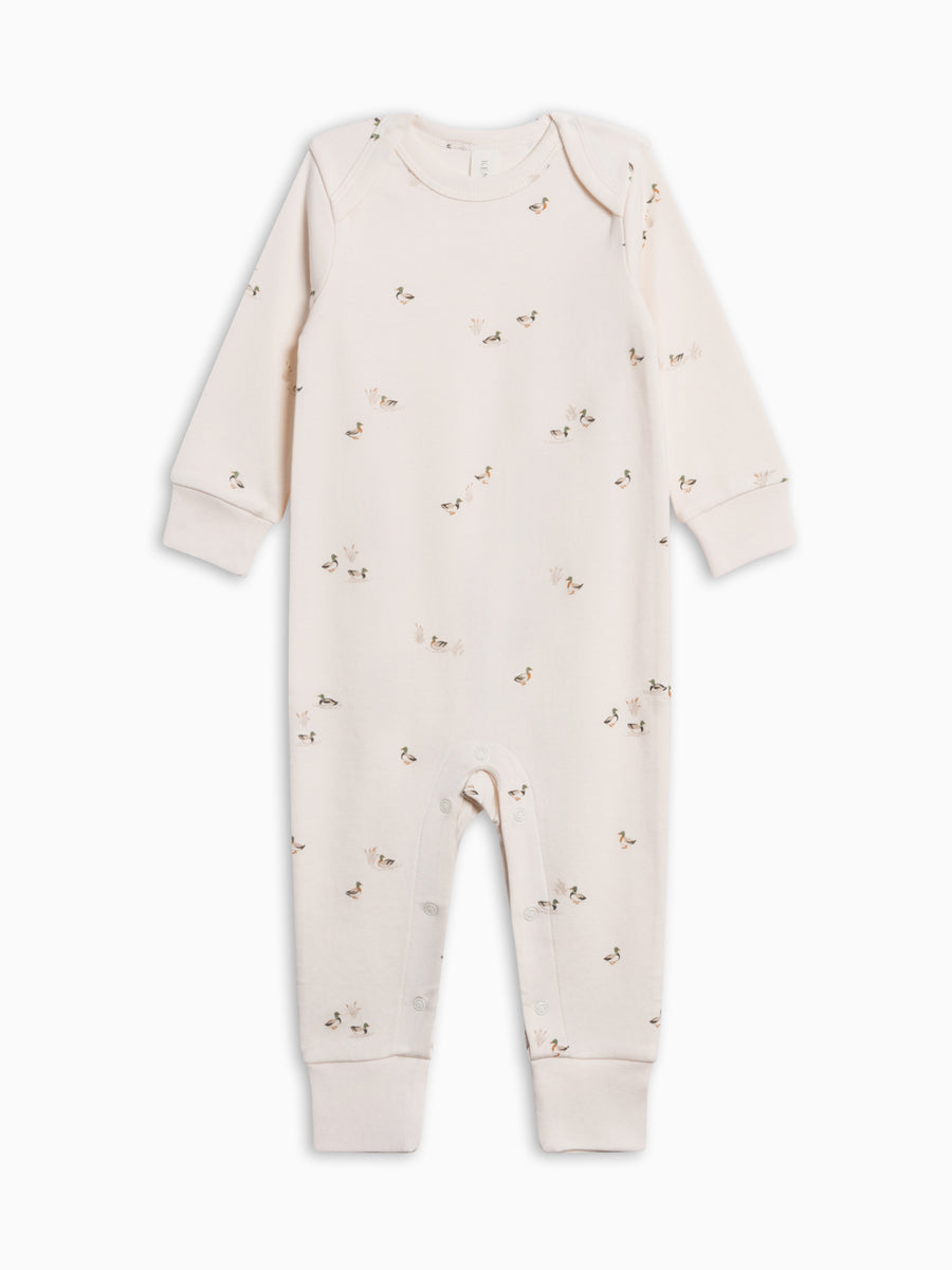 Aspen Romper - Mallard Baby : One Pieces : Rompers : Long Sleeves KENDI by Colored Organics Aspen Romper for Babies | Colored Organics®