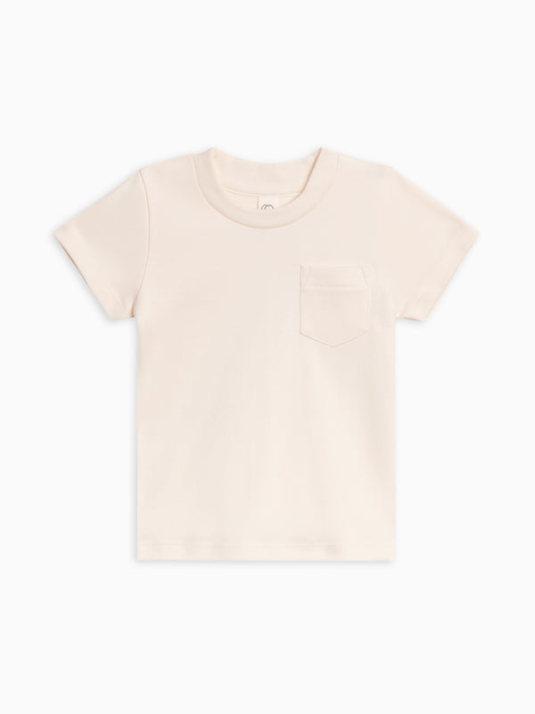 Everest Short Sleeve Tee - Ivory Baby-Kids : Tops : Tees : Short Sleeves Kendi Baby Everest Short Sleeve Tee - Ivory | Colored Organics®