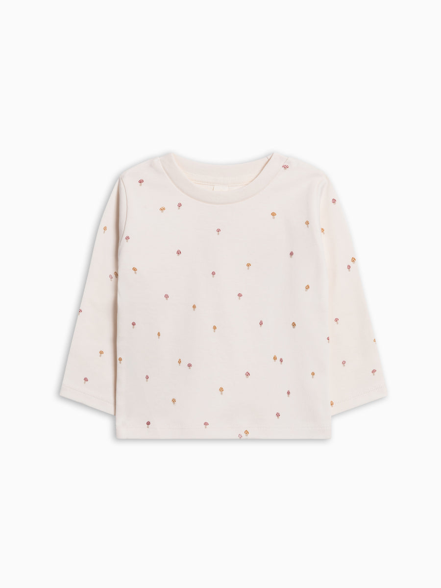 Turk Long Sleeve Crew - Mushroom Baby-Kids : Tops : Tees : Long Sleeves KENDI by Colored Organics Turk Long Sleeve Crew for Baby + Kids | Colored Organics®