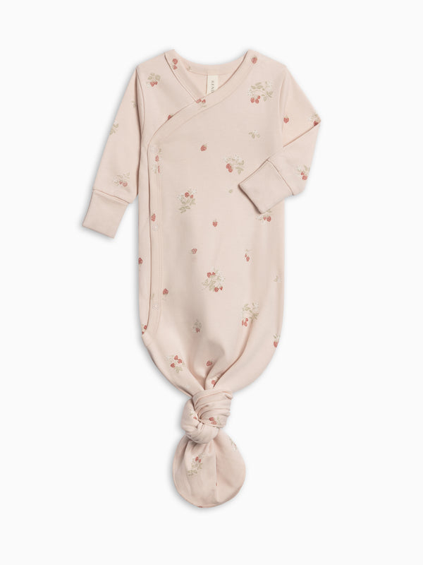 Indy Kimono Gown - Raspberries / Shell + Mint Baby : One Pieces : Gowns : Long Sleeves Kendi PRE ORDER Indy Kimono Gown Organic | Colored Organics®