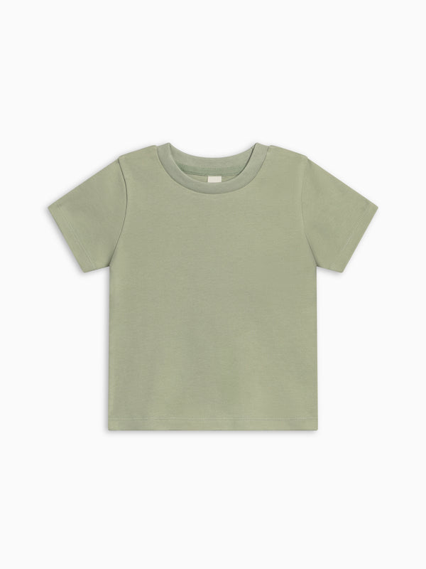 Short Sleeve Crew - Mint Baby-Kids : Tops : Tees : Short Sleeves Kendi Short Sleeve Crew - Mint for Baby | Colored Organics®