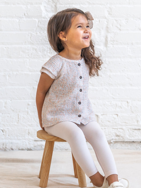 Jay Leggings - Shell Baby-Kids : Bottoms : Leggings KENDI by Colored Organics Jay Leggings - Shell for Babies and Kids | Colored Organics®