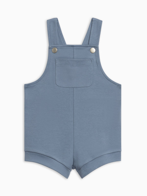 Jesse Short Overalls - Sea Baby : Bottoms : Overalls : Shorts KENDI by Colored Organics Jesse Short Overalls - Sea for Baby | Colored Organics®