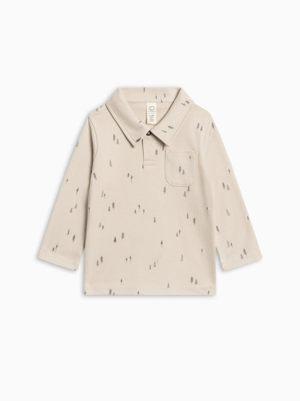 Ervin Button Collar Long Sleeve Shirt Sale : Baby-Kids : Tops : Tees : Long Sleeves Colored Organics Organic Cotton Baby and Kids Ervin Long Sleeve Collared Top