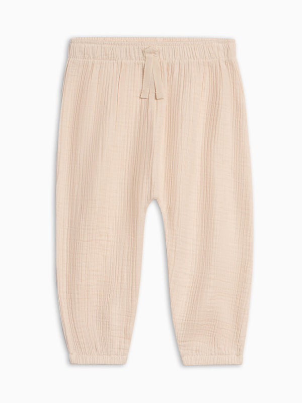 Piper Muslin Pants - Shell Baby-Kids : Bottoms : Pants KENDI by Colored Organics Piper Muslin Pants - Shell for Baby | Colored Organics®