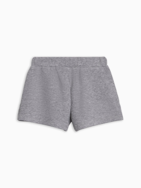 Avery Waffle Shorts - Ashen Baby-Kids : Bottoms : Shorts KENDI by Colored Organics Avery Waffle Shorts - Ashen for Baby | Colored Organics®
