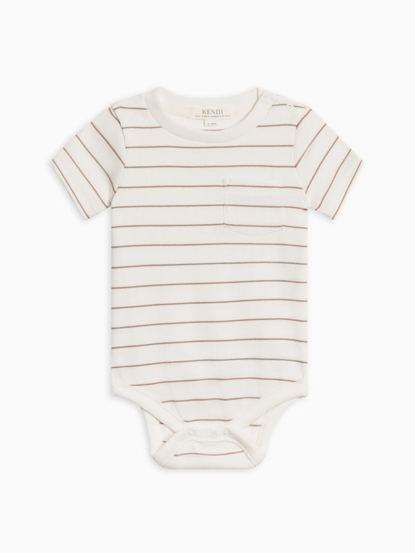 Dana Ribbed Short Sleeve Pocket Bodysuit Sale : Baby : One Pieces : Bodysuits : Short Sleeves KENDI by Colored Organics Dana Ribbed Short Sleeve Pocket Bodysuit | Colored Organics®