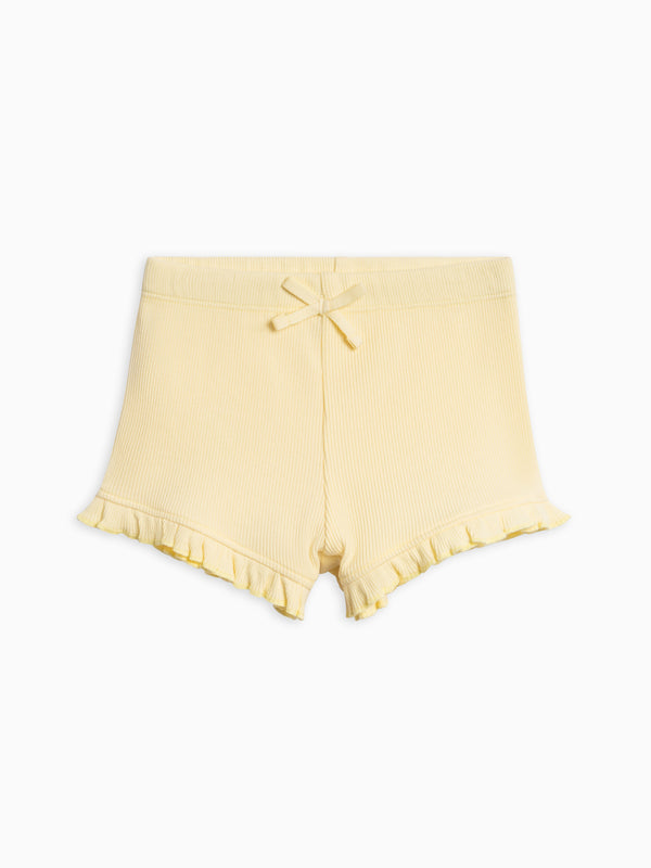 Lydia Ribbed Ruffle Shorts Sale : Baby-Kids : Bottoms : Shorts Kendi Lydia Ribbed Ruffle Shorts for Baby | Colored Organics®