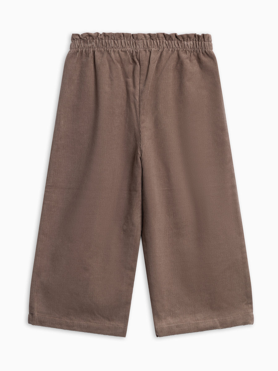 Nadine Fine Corduroy Wide Leg Toddler Pant - Taupe Kids : Bottoms : Pants KENDI by Colored Organics Organic Cotton Kids Nadine Corduroy | Colored Organics®