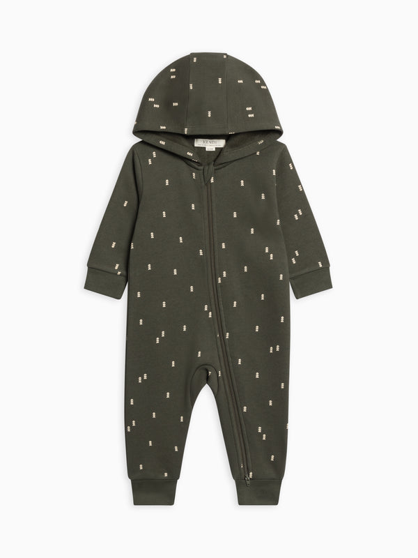 Greer Fleece Hooded Zipper Romper Sale : Baby : One Pieces : Rompers : Long Sleeves Kendi Baby Greer Fleece Hooded Zipper Romper | Colored Organics®
