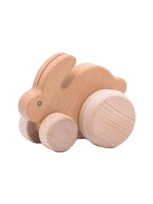 Bajo Rabbit Baby-Kids : Toys : Push + Pull Little Poland Co Bunny Grasping Wooden Toy for Baby | Colored Organics®