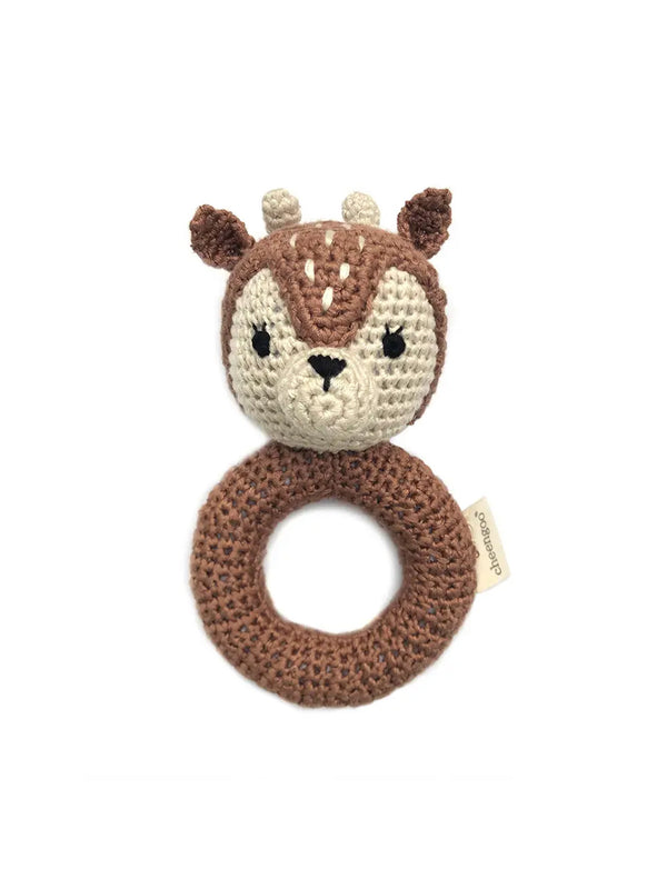 Crochet Fawn Rattle Baby : Toys : Plush + Crinkle : Rattles Cheengoo Crochet Fawn Rattle for Babies and Kids | Colored Organics®