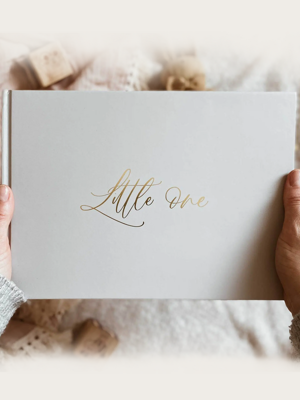 Little One Baby Book Nursery : Memory Books Blush and Gold Little One Baby Book for Babies and Kids | Colored Organics®