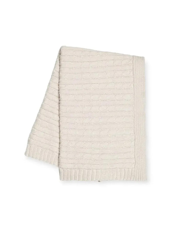 Mini Organic Cotton Cable Knit Baby Blanket Baby : Nursery : Blankets Viverano