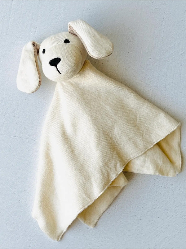 Organic Lovey Dog Baby : Toys : Plush + Crinkle Viverano Organic Cotton Dog Lovey for Baby | Colored Organics®