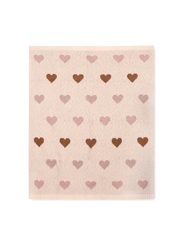Organic Sweater Knit Hearts Blanket Baby : Nursery : Bedding : Blankets Viverano Organics Baby Organic Sweater Knit Hearts Blanket | Colored Organics®