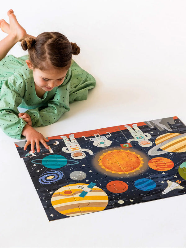 Outer Space 24-Piece Floor Puzzle Kids : Toys : Puzzle Chronicle Books Dinosaur Kingdom 24-Piece Floor Puzzle | Colored Organics®