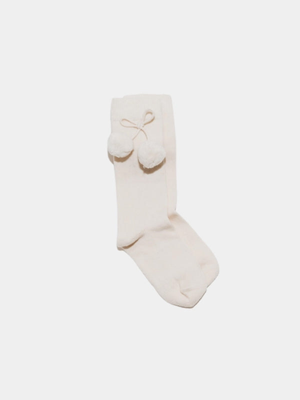 Pom Pom Socks Baby-Kids : Accessories : Socks Q for Quinn Organic Cotton Pom Pom Knee Socks | Colored Organics®