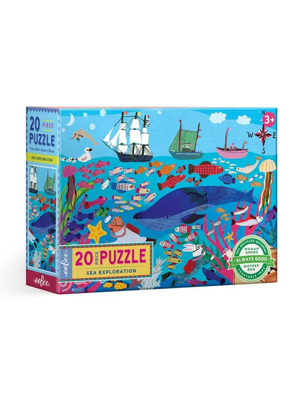Sea Exploration 20 Piece Puzzle Kids : Toys : Puzzle Eeboo Sea Exploration 20 Piece Puzzle for Baby | Colored Organics®