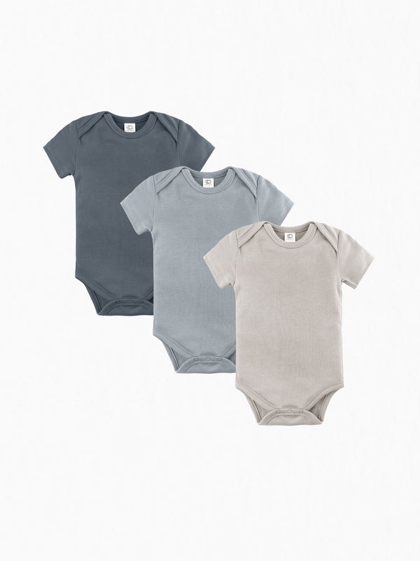 3-Pack Classic Short Sleeve Bodysuit Bundle Baby : Virtual Bundle : Bodysuits Colored Organics 3-Pack Organic Short Sleeve Bodysuits | Colored Organics®