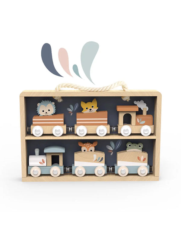 Train Set with Display Case Kids : Toys : Wooden Speedy Monkey