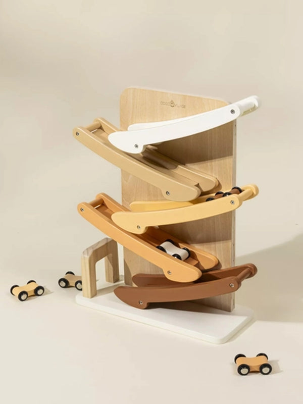 Wooden Car Glider Track Baby-Kids : Toys : Pretend Play Coco Village Wooden Car Glider Track for Baby | Colored Organics®