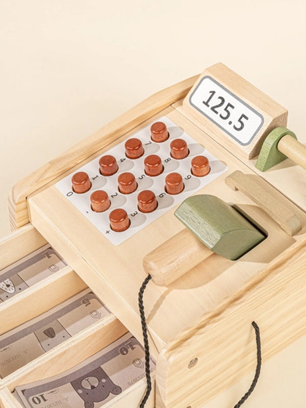 Wooden Cash Register Play Set Baby-Kids : Toys : Pretend Play Coco Village Wooden Toy Cash Register Play Set | Colored Organics®