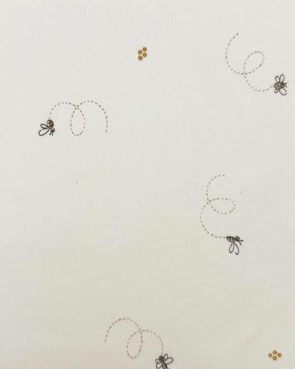 Peyton Zipper Sleeper | Bee / Pewter KENDI by Colored Organics Peyton Zipper Sleeper | Bee / Pewter | Colored Organics®