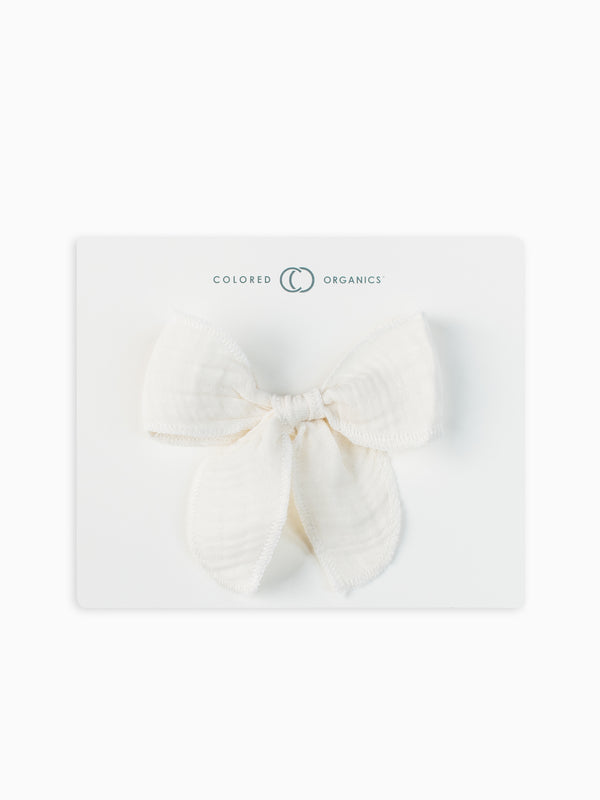 Classic Muslin Bow Hair Clip Baby-Kids : Accessories : Bows : Clips Colored Organics Classic Muslin Bow Hair Clip Baby | Colored Organics®