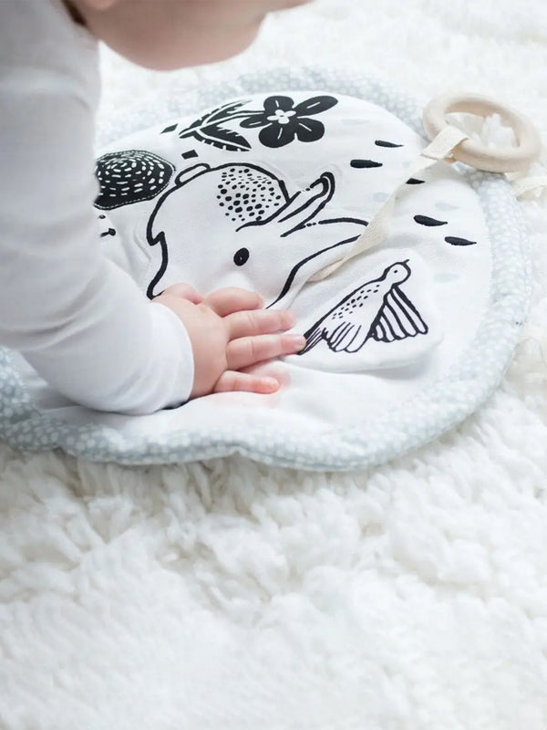 Organic Activity Pad Baby : Toys : Plush + Crinkle Wee Gallery Organic Cotton Baby Activity Pad | Colored Organics®