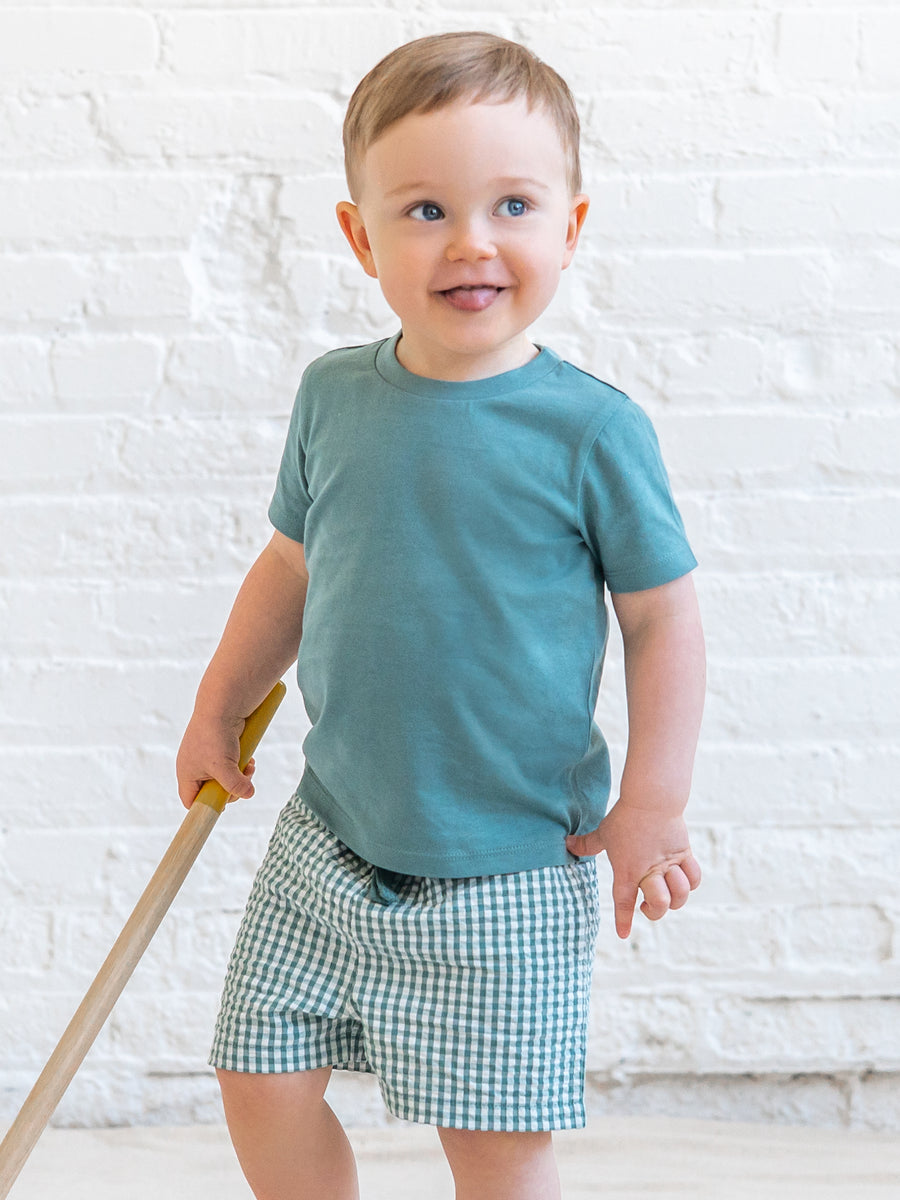 Short Sleeve Tee - Laguna Baby-Kids : Tops : Tees : Short Sleeves KENDI by Colored Organics Short Sleeve Tee - Laguna for Baby | Colored Organics®