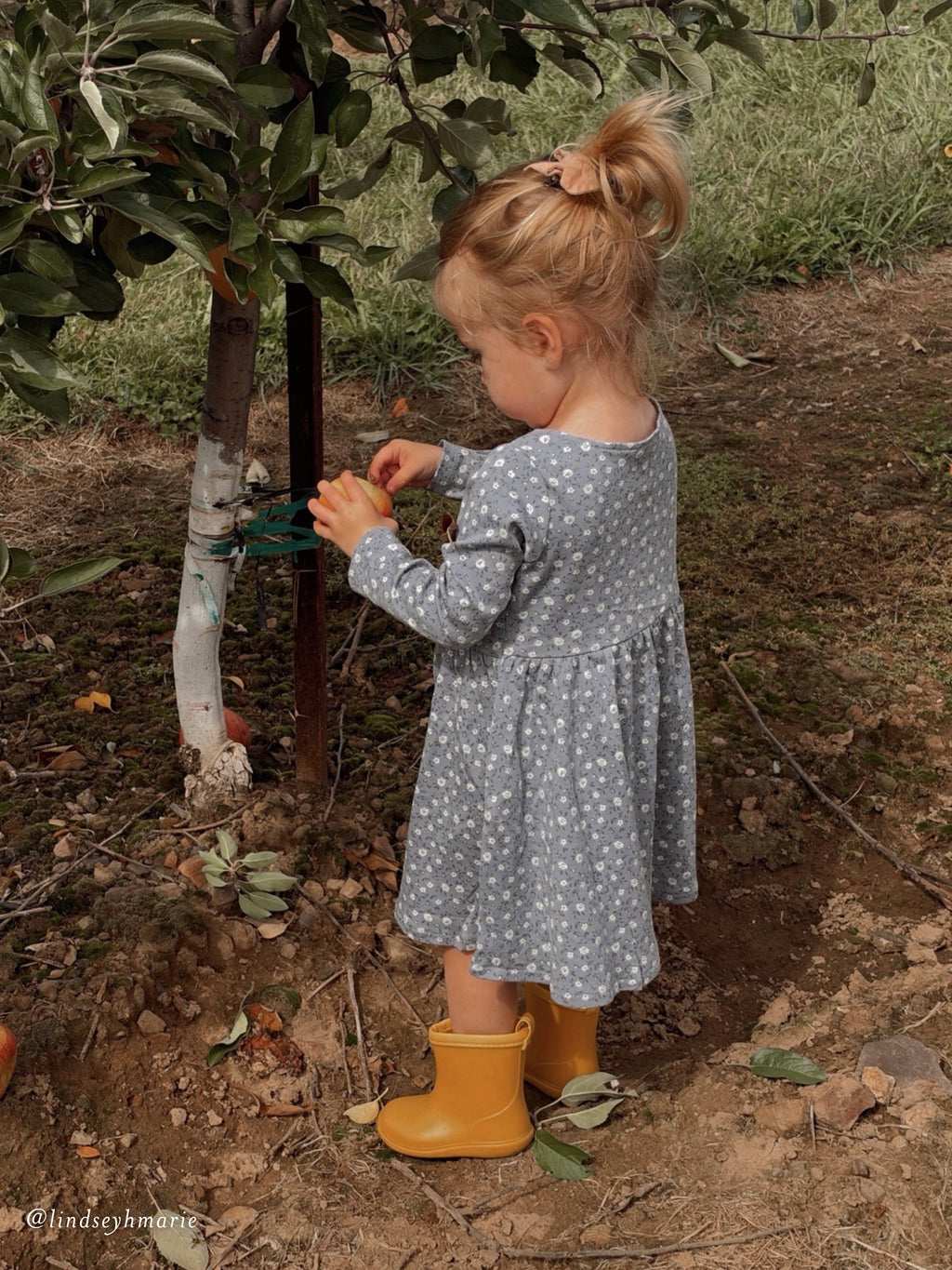 Stella Long Sleeve Swing Dress - Millie Floral Baby-Kids : Dresses : Long Sleeves KENDI by Colored Organics Organic Cotton Baby and Kids Stella | Colored Organics®