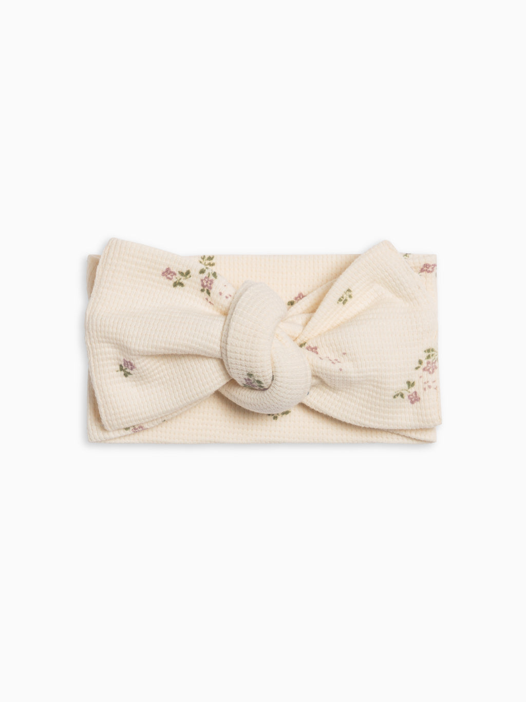 Waffle Bow Wrap - Sylva Floral / Fog + Fern Sale : Baby : Accessories : Bows : Headbands Kendi Waffle Bow Wrap - Sylva Floral / Fog + | Colored Organics®