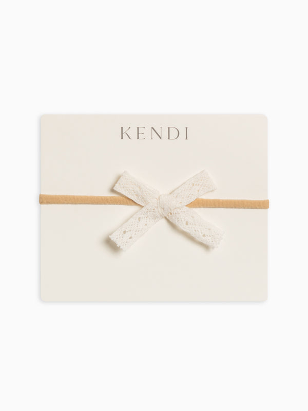 Lace Schoolgirl Bow Sale : Baby : Accessories : Bows : Headbands Kendi Lace Schoolgirl Bow for Babies and Kids | Colored Organics®