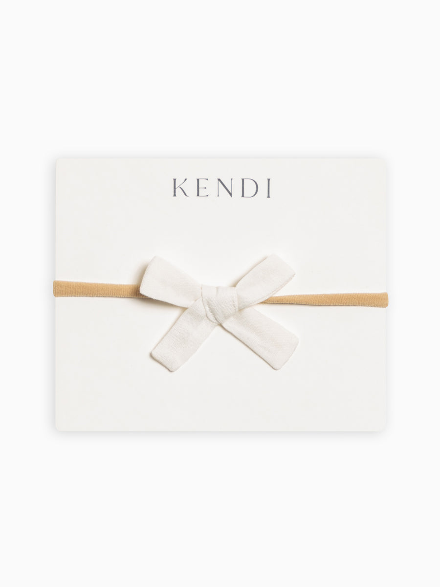 Linen Schoolgirl Bow Sale : Baby : Accessories : Bows : Headbands Kendi Linen Schoolgirl Bow for Babies and Kids | Colored Organics®