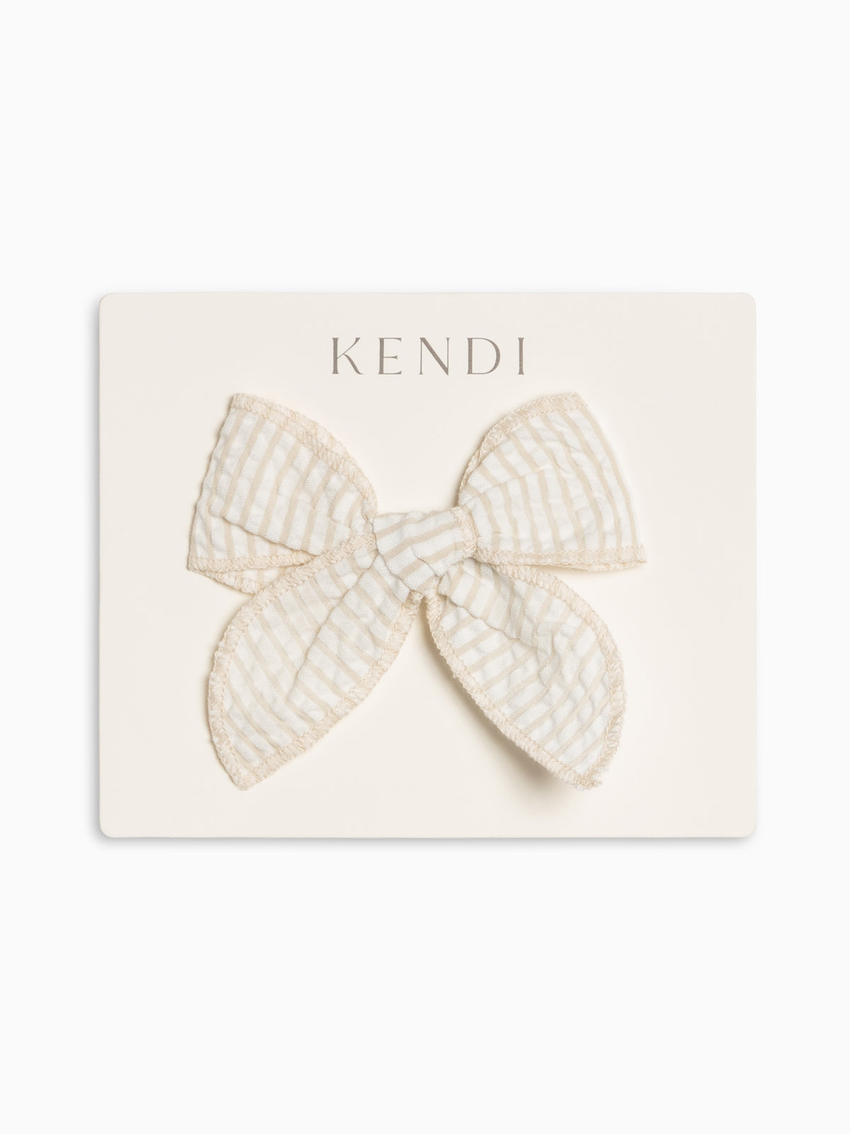 Seersucker Bow Clip - Dune Stripe Sale : Baby-Kids : Accessories : Bows : Clips KENDI by Colored Organics Baby Seersucker Bow Clip - Dune Stripe | Colored Organics®