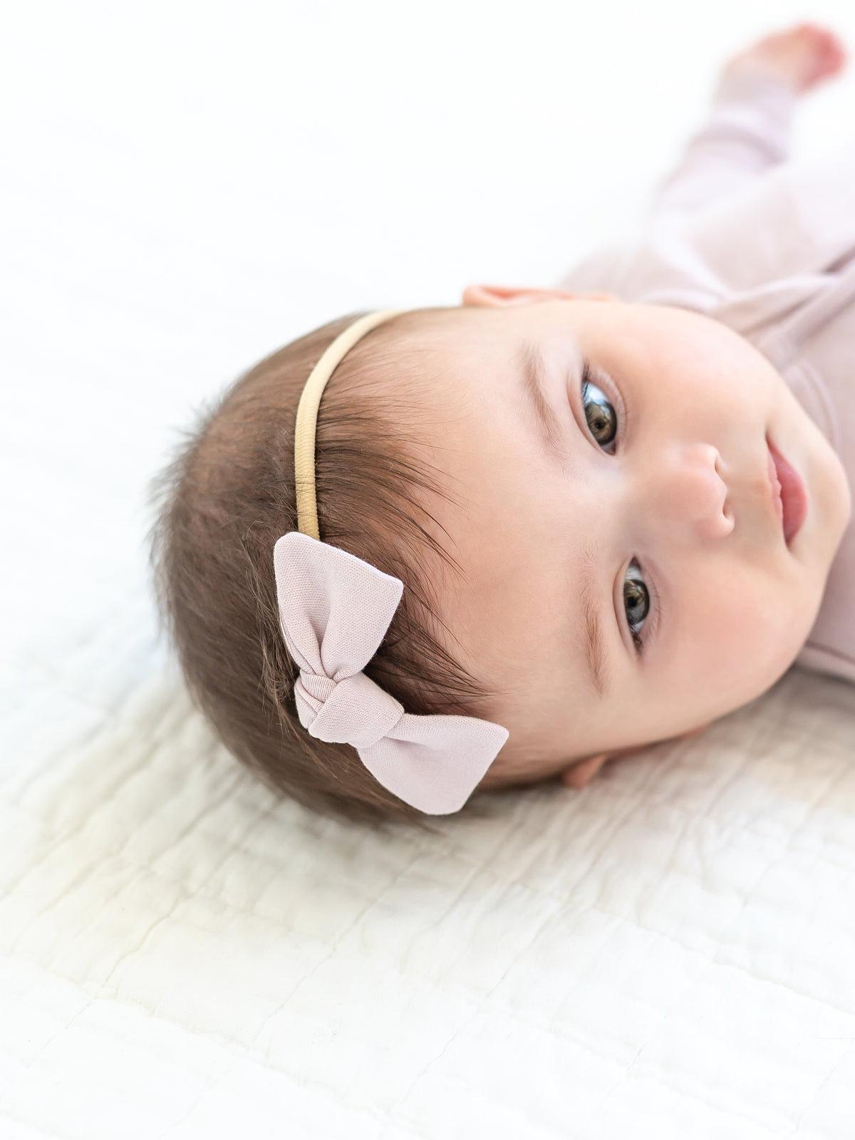 Classic Cotton Dainty Bow Baby : Accessories : Bows : Headbands Colored Organics Organic Cotton Baby Dainty Bow Hair Clip | Colored Organics®
