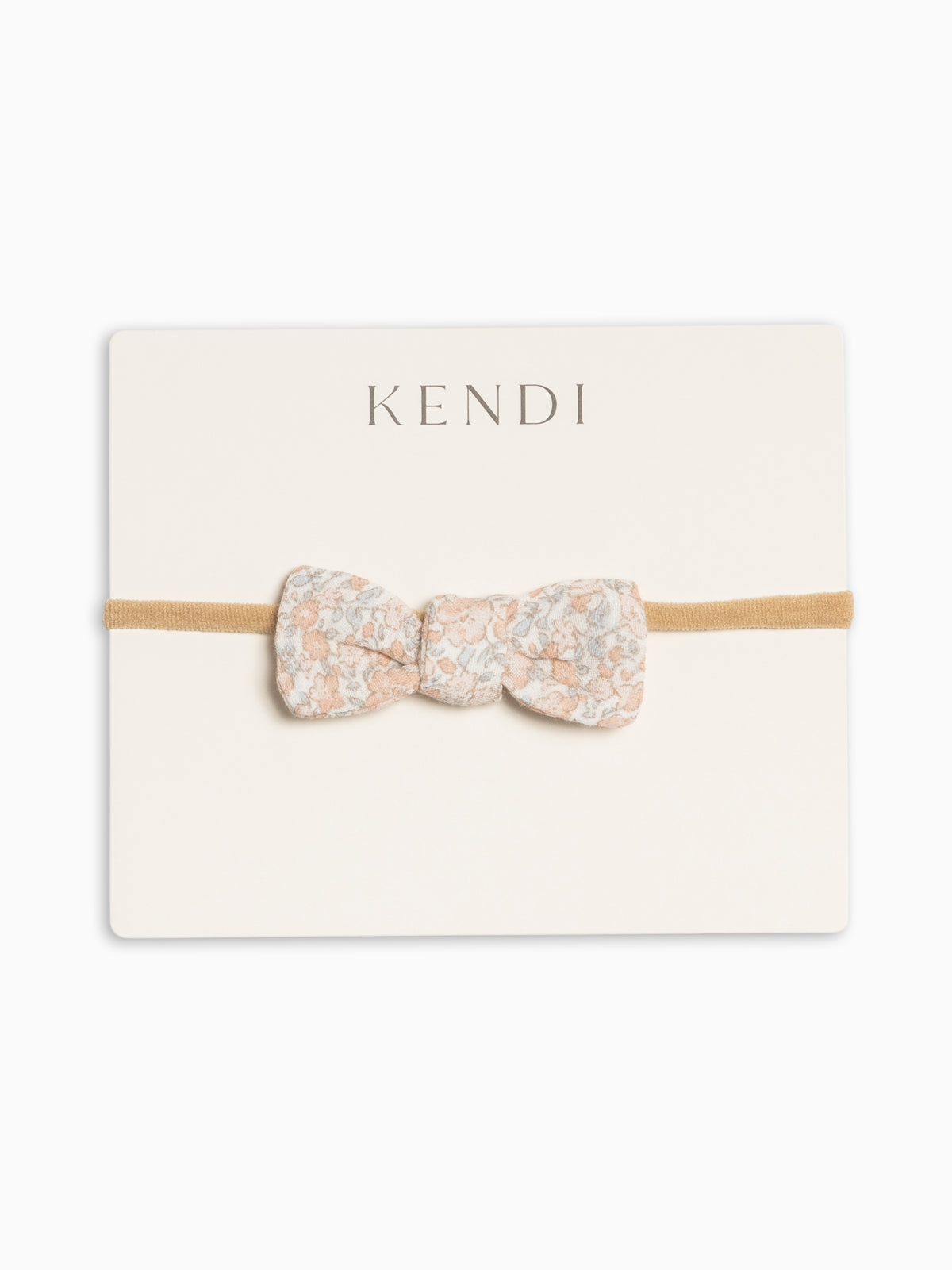 Muslin Dainty Bow - Belmont Floral / Shell + Powder Baby : Accessories : Bows : Headbands KENDI by Colored Organics Muslin Dainty Bow - Belmont Floral / | Colored Organics®