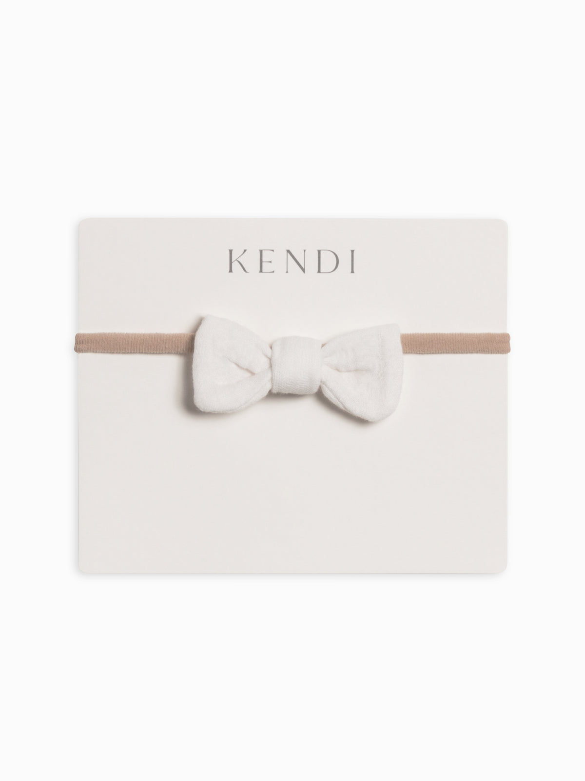 Muslin Dainty Bow - Coconut Baby : Accessories : Bows : Headbands KENDI by Colored Organics Muslin Dainty Bow - Coconut for Baby | Colored Organics®