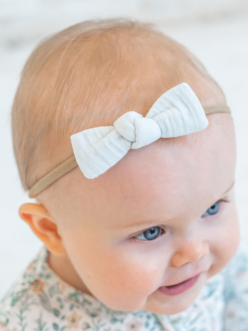 Muslin Dainty Bow - Powder Sale : Baby-Kids : Accessories : Bows : Clips KENDI by Colored Organics Muslin Dainty Bow - Powder for Baby | Colored Organics®