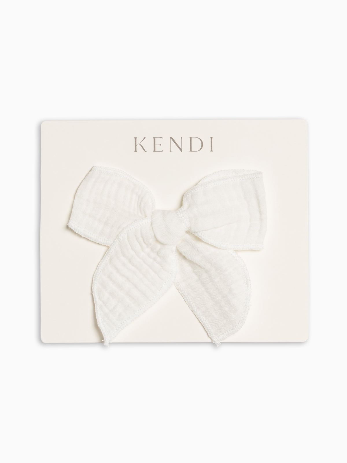Muslin Bow Clip - Coconut Baby-Kids : Accessories : Bows : Clips KENDI by Colored Organics Muslin Bow Clip - Coconut for Baby | Colored Organics®