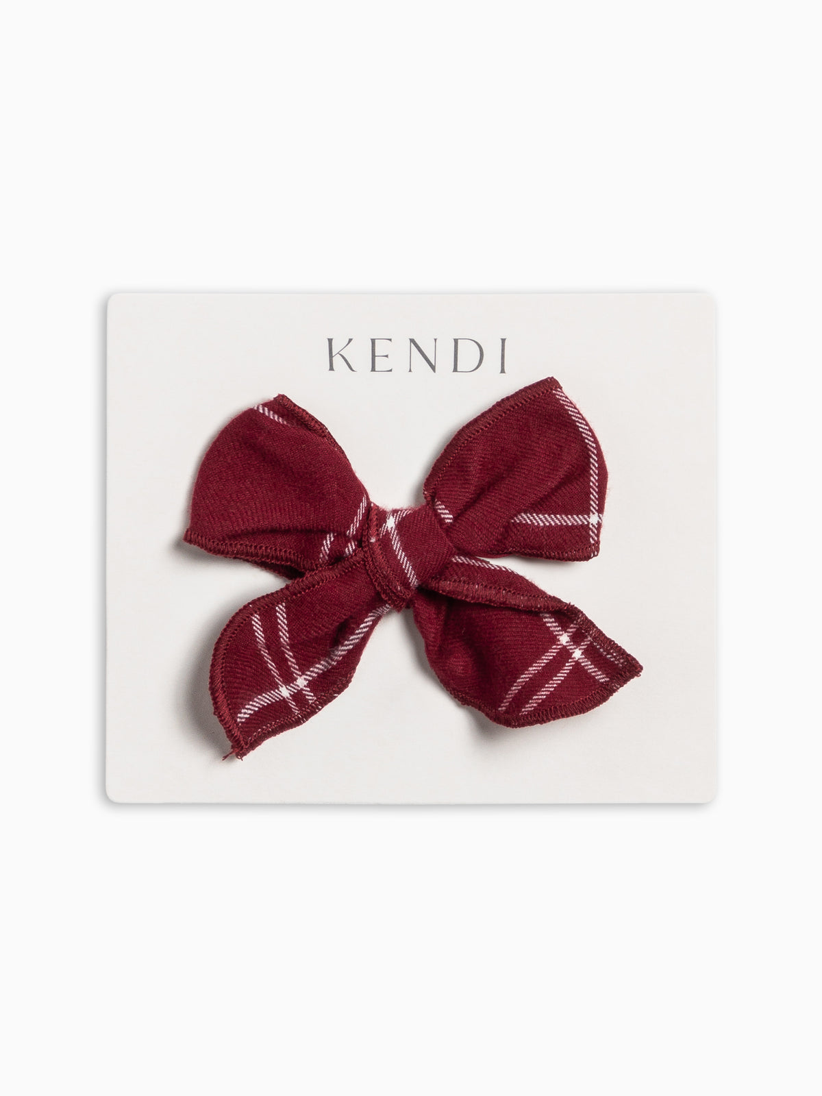Flannel Bow Hair Clip - Snowbound  Colored Organics Flannel Bow Hair Clip - Snowbound | Colored Organics®